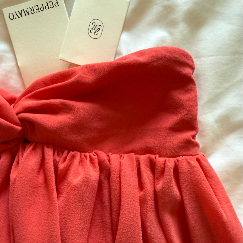Peppermayo Coral Saturn Mini Dress